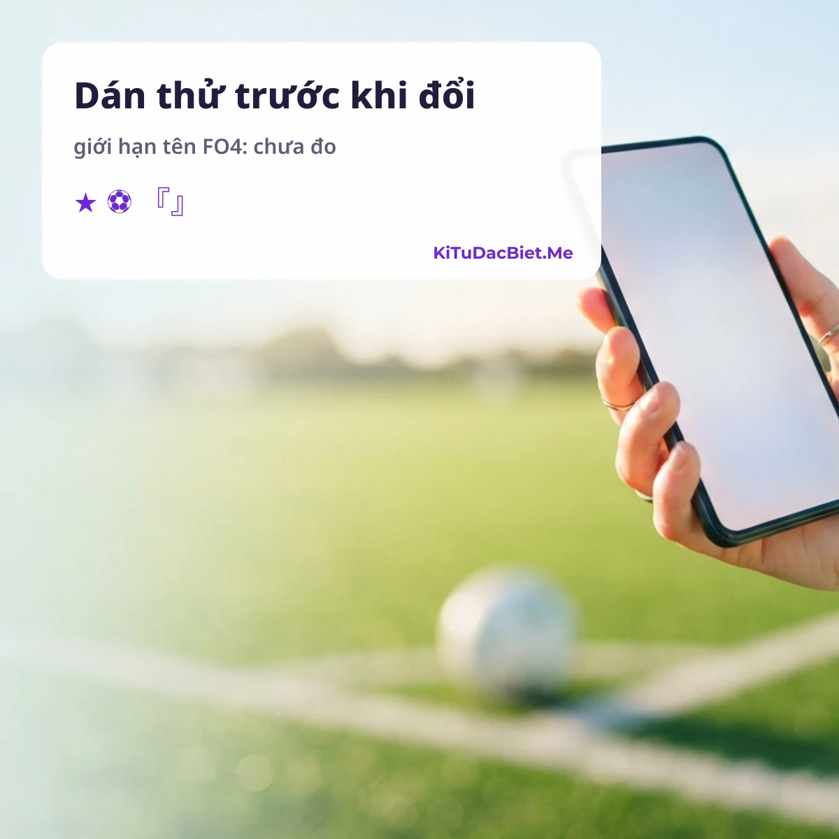 Dán thử kí tự vào ô đặt tên FC Online trước khi đổi tên